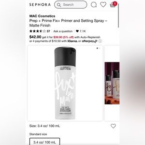 Brand New MAC Fix It Primer Matte Setting Spray